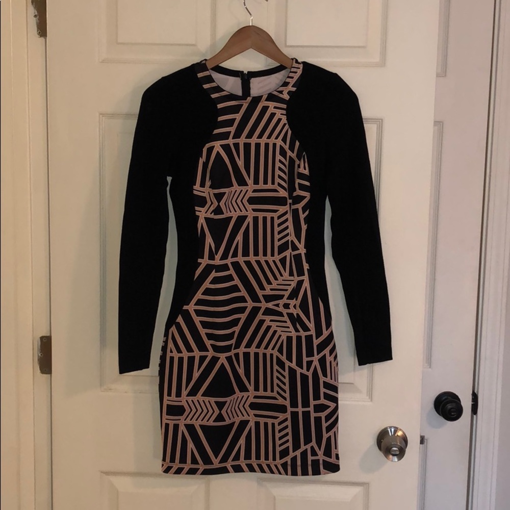NWOT Art Deco style mini dress.